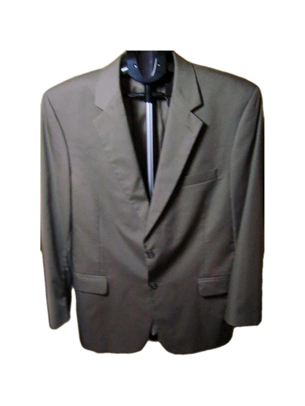 Jos. A. Bank Regular Fit Olive Cotton Polyester Suit Jacket 43R Two-Button